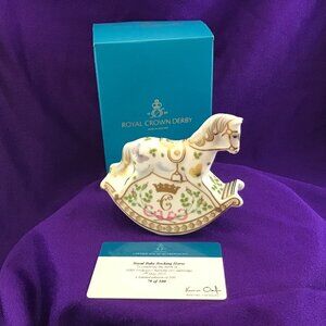 Birth of HRH Princess Charlotte Royal Crown Derby Rocking Horse 79 of 500 2015